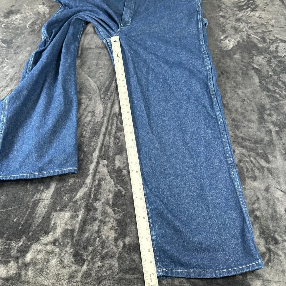 Dickies Denim Bib Overalls Mens Large Blue Carpenter Workwear Jeans